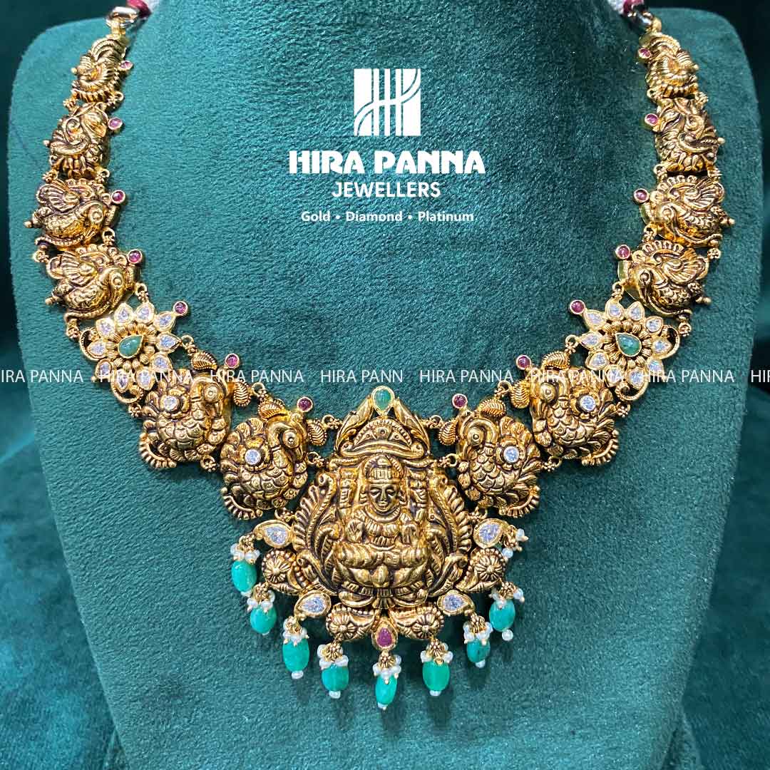 Antique Emerald & Lakshmi Devi Neckwear