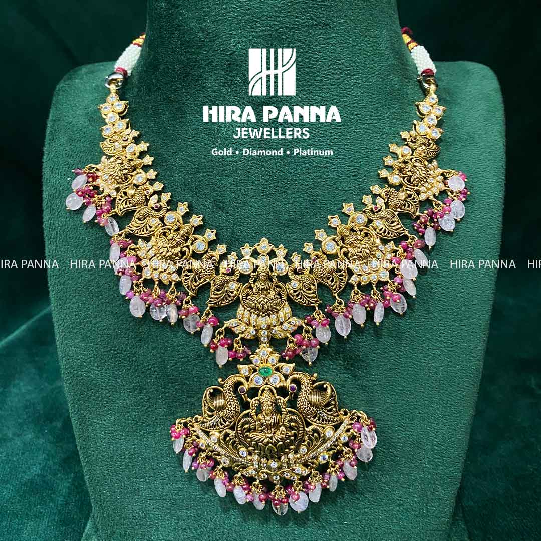 Antique Pink Morganite & Lakshmi Devi Neckwear