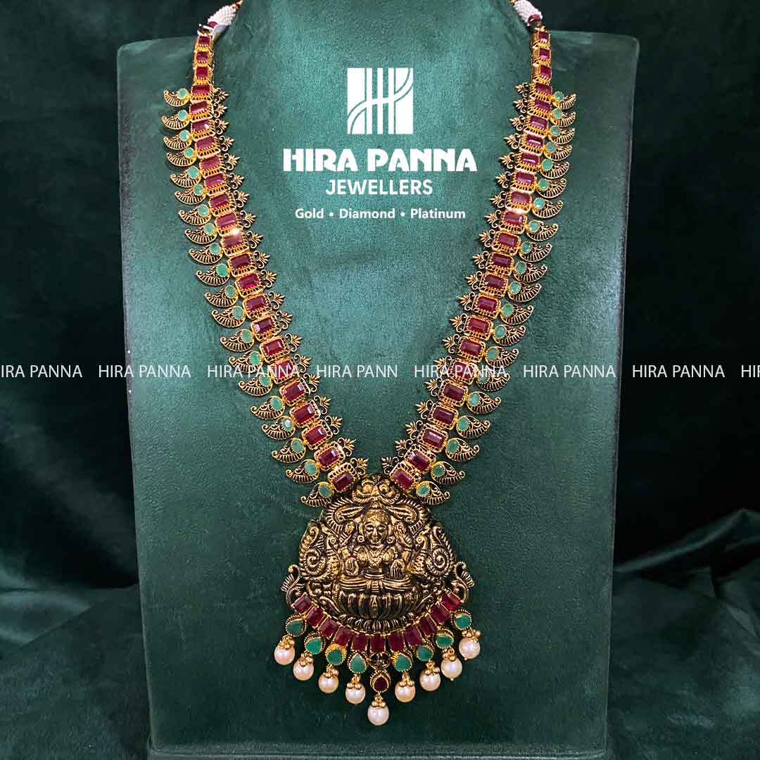 Antique Ruby & Emerald Lakshmi Devi Haram