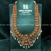 Antique Lakshmi Devi Ruby & Emerald haram