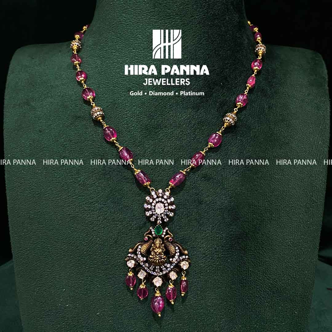 Fancy Victoria Lakshmi Devi & Ruby  Neckwear Mala