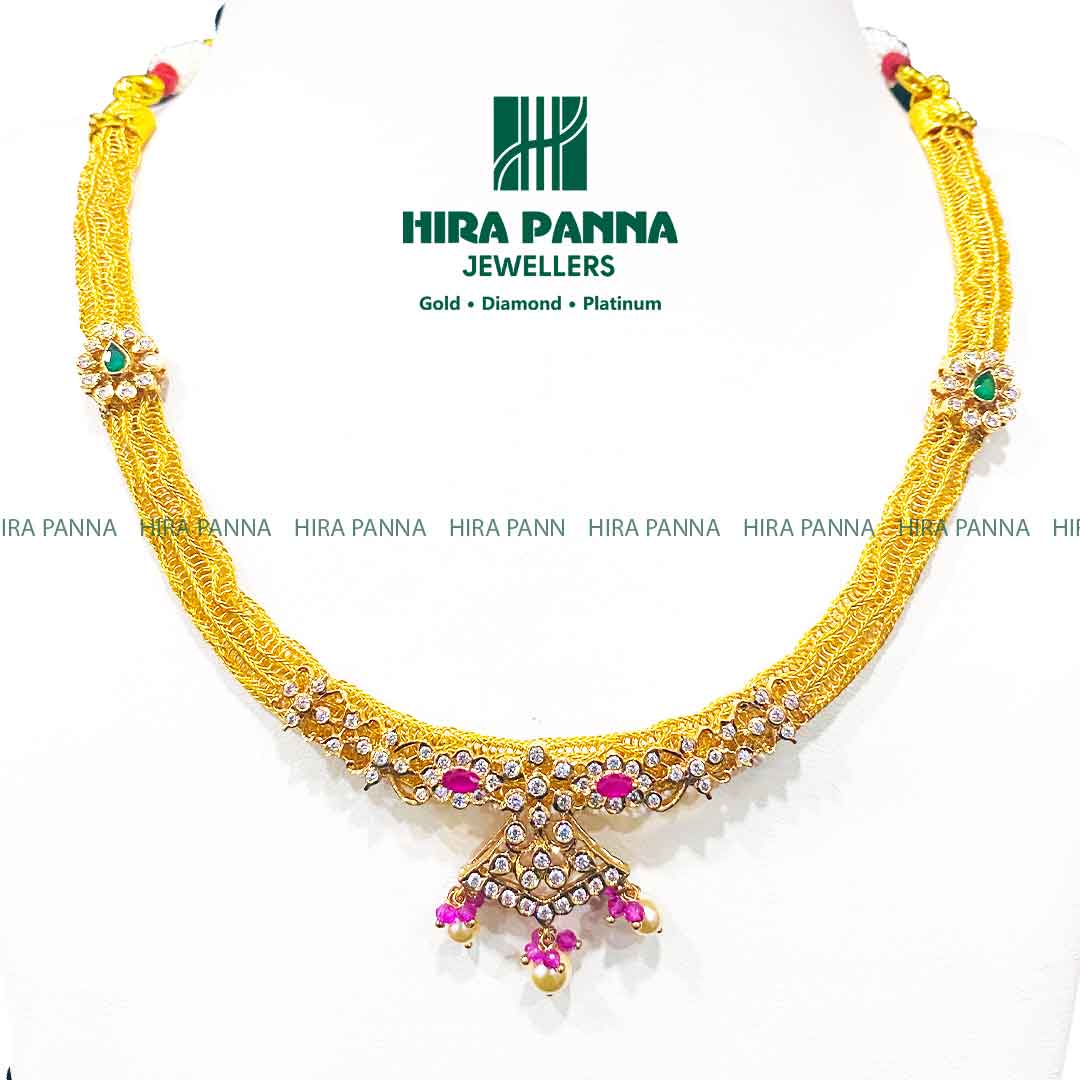 Pachi Work Ruby & Emerald Kanti Neckwear