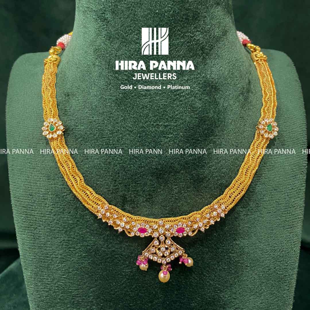 Pachi Work Ruby & Emerald Kanti Neckwear