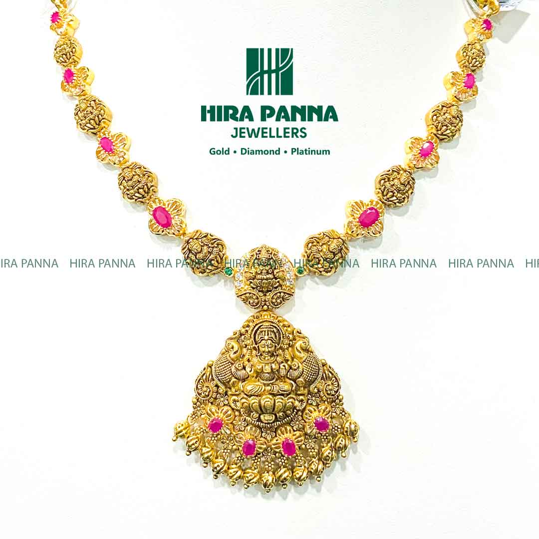 Antique Lakshmi Devi & Ruby Neckwear