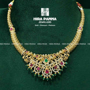 Kanti Elephant & Ruby, Emerald Beads Neckwear