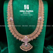 Antique Swarovski & Kasulu Lakshmi Devi Handmade Haram