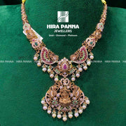 Pachi Work Lakshmi Devi & Peacock Neckwear