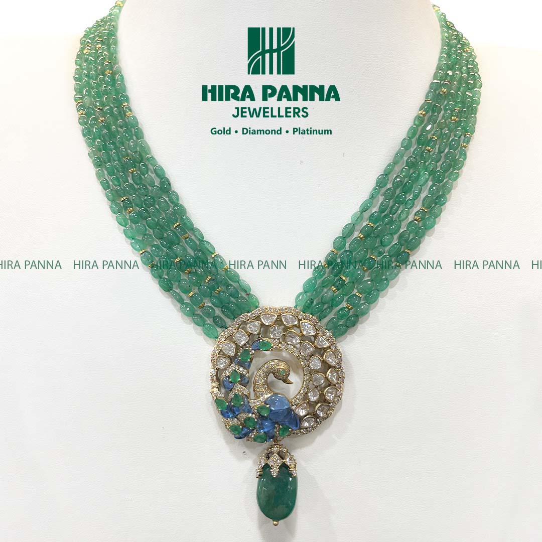 Peacock Emerald Triple Cut Diamond