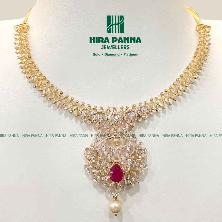 Open Setting Ruby & Emerald Diamond Neckwear