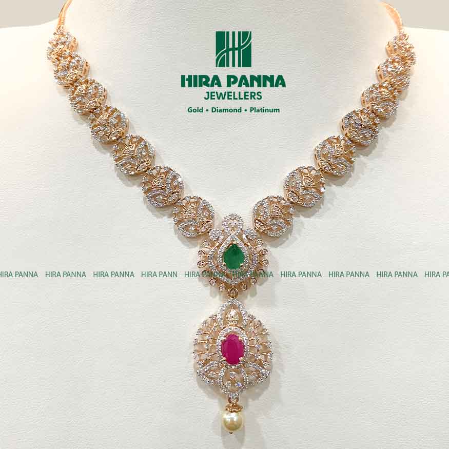 Open Setting Ruby & Emerald Diamond Neckwear