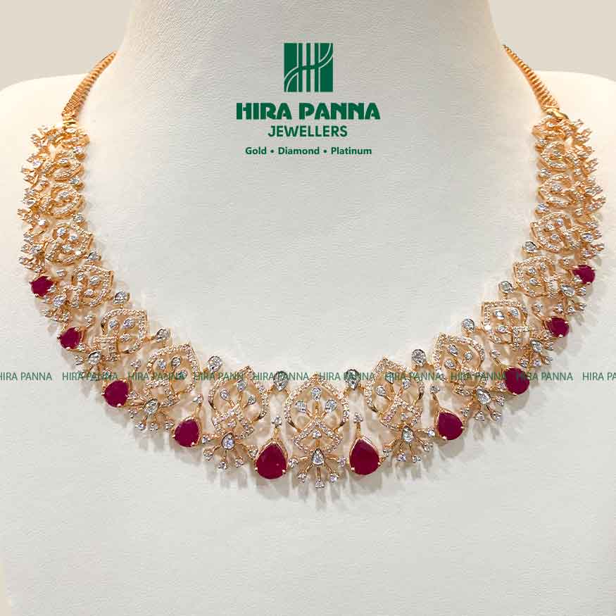 Open Setting Ruby Diamond Neckwear