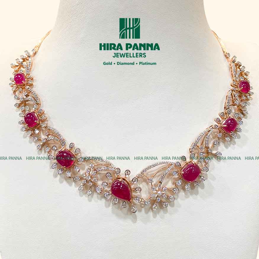 Open Setting Ruby Pota Diamond Neckwear