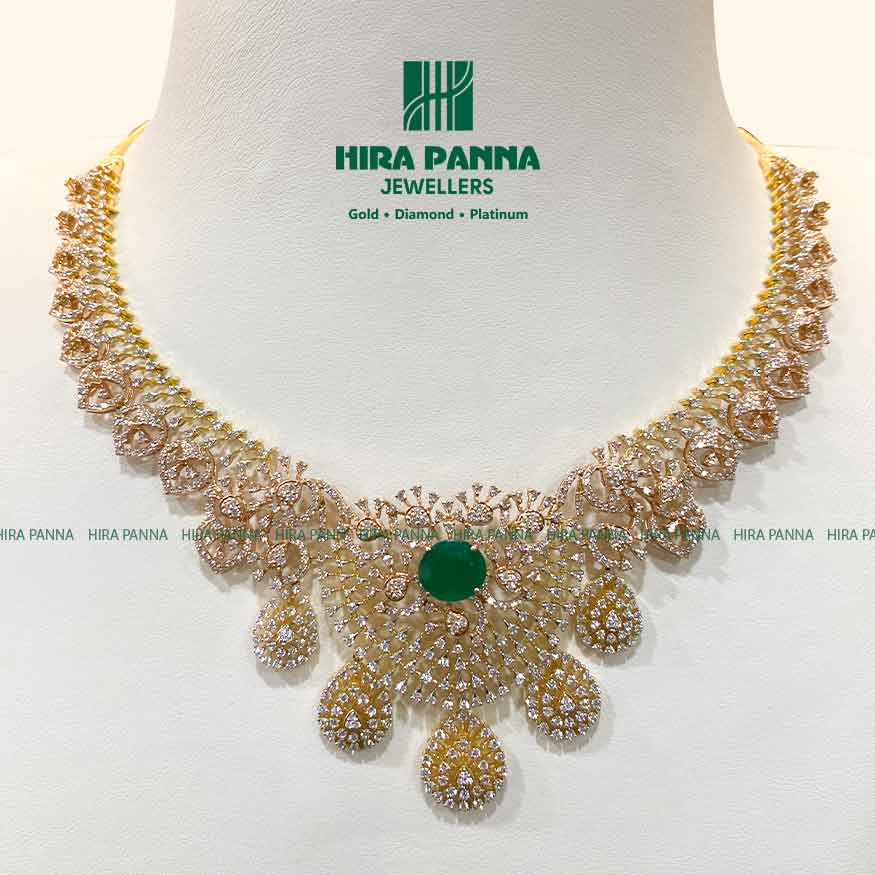 Open Setting Ruby & Emerald Diamond Neckwear