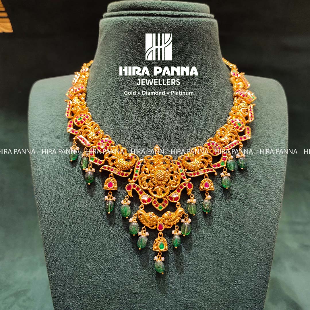 Antique Kundan Peacock Necklace