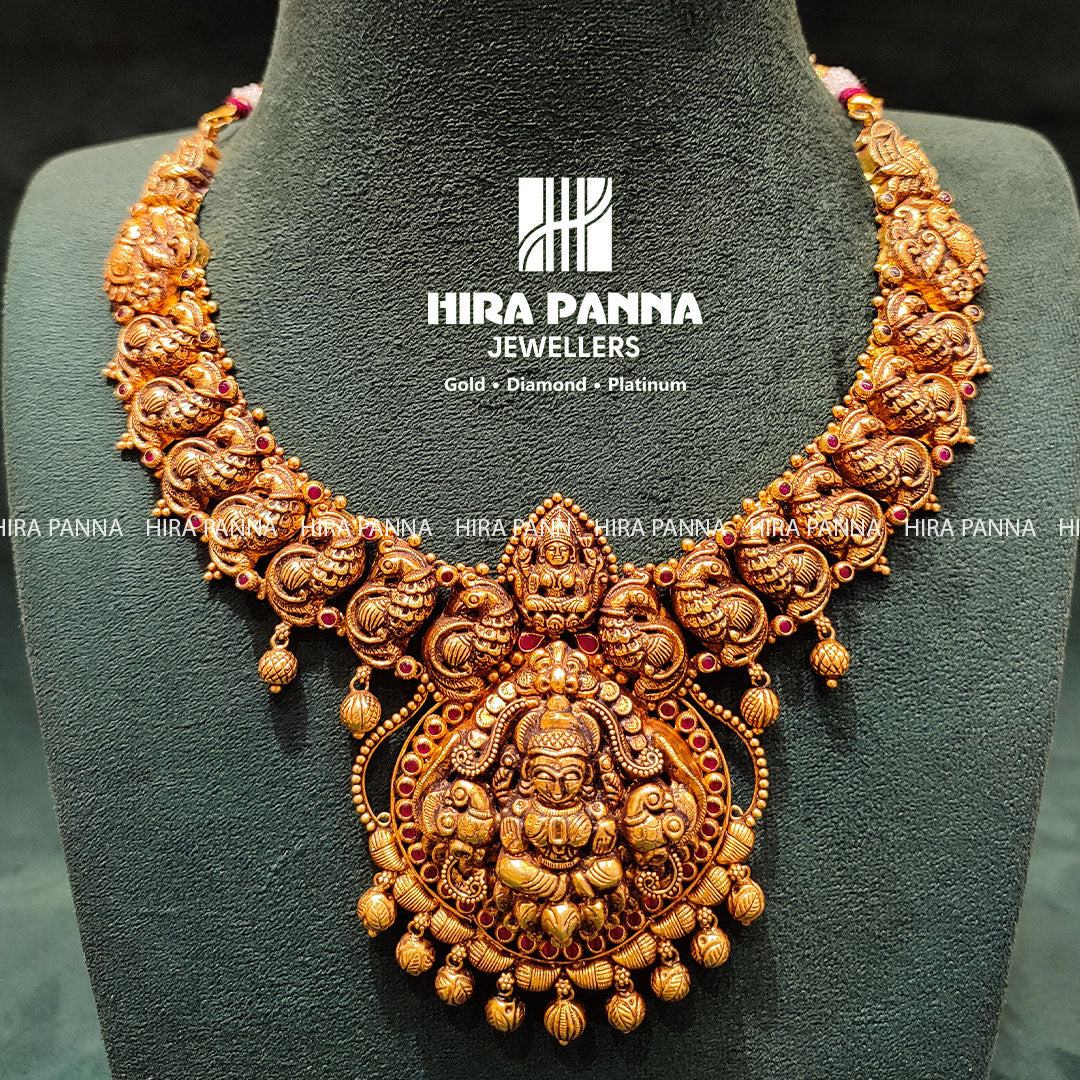 Antique Peacock Lakshmi Necklace