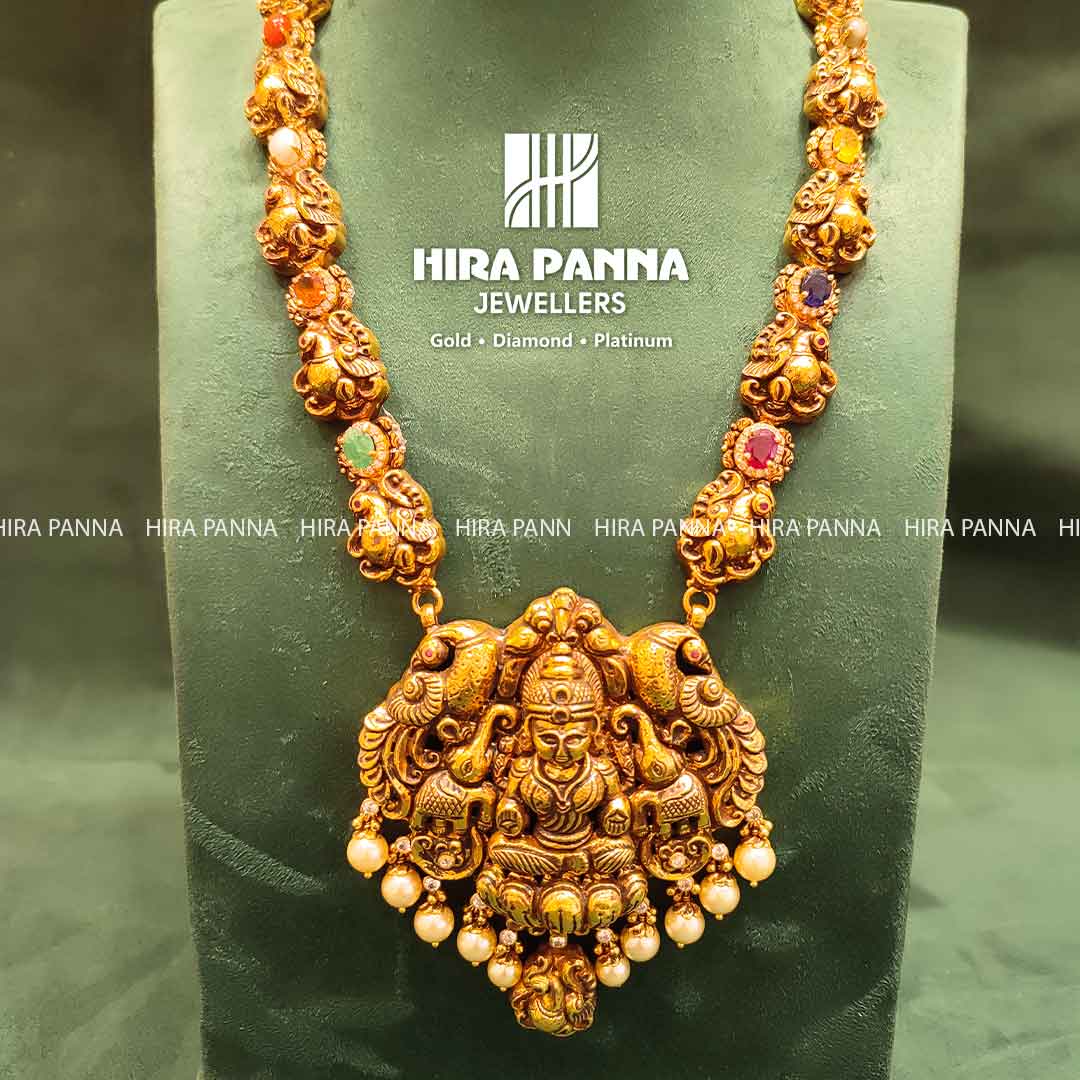 Antique Navaratna Gaja Lakshmi Nakshi Neckwear