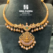 Antique Laxmi Devi & Peacock Neckwear