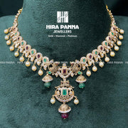 Fancy Ruby & Emerald Peacock Neckwear