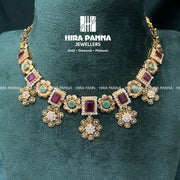 Fancy Ruby & Emerald Peacock Neckwear