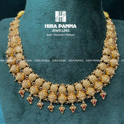 Antique Laxmi Devi & Peacock Neckwear