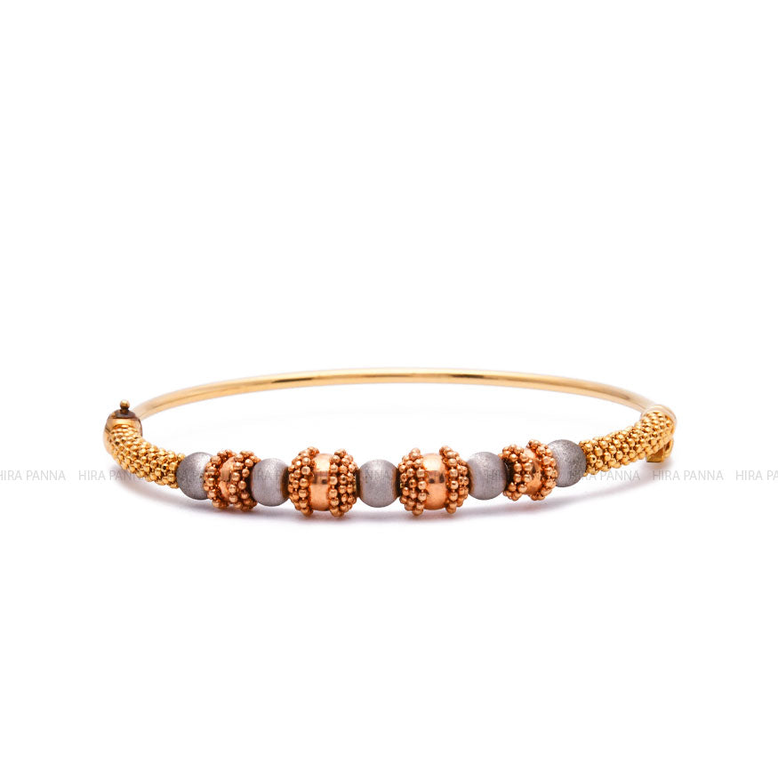 Dual Tone Rose Finish Bangle