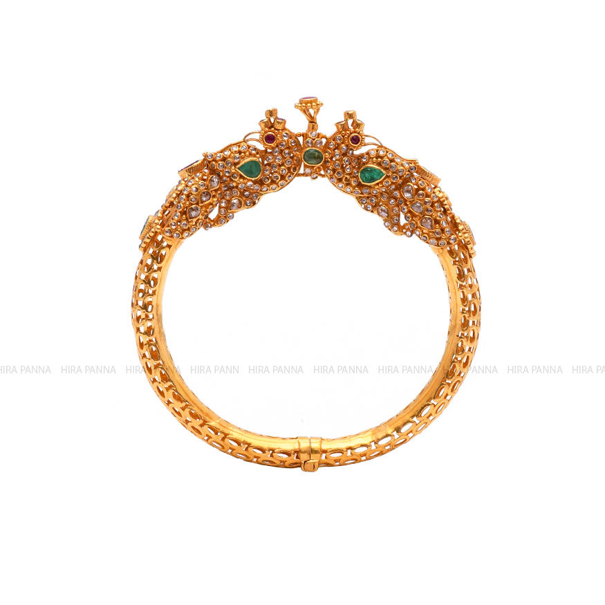 Peacock Polki Bangle