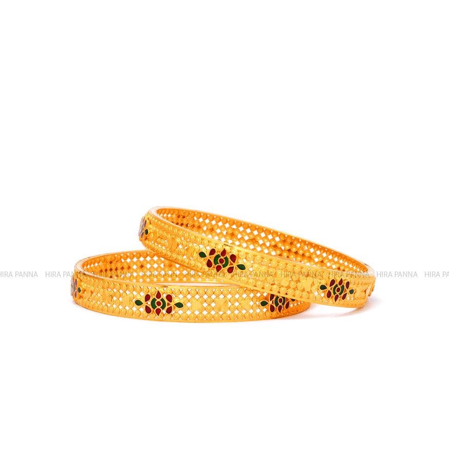 Classic Enamel Broad Bangles