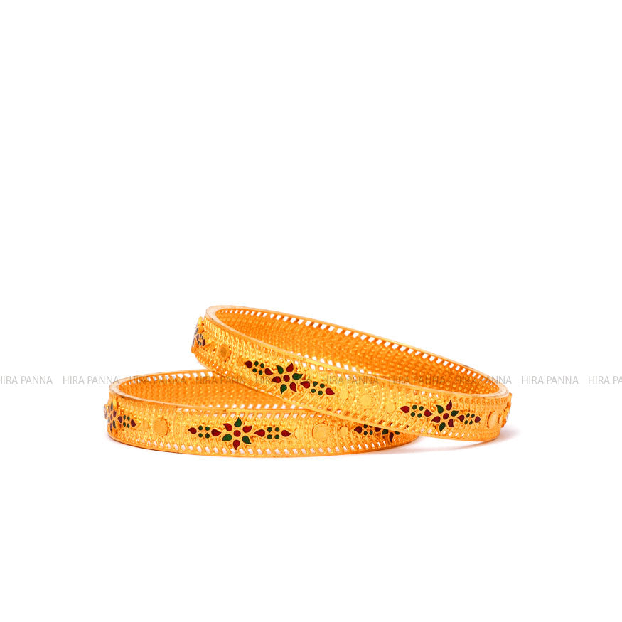 Classic Enamel Broad Bangles