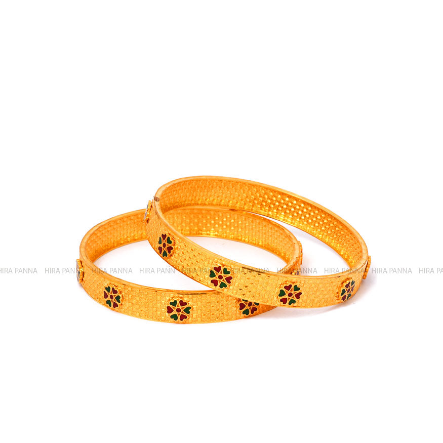 Classic Enamel Broad Bangles