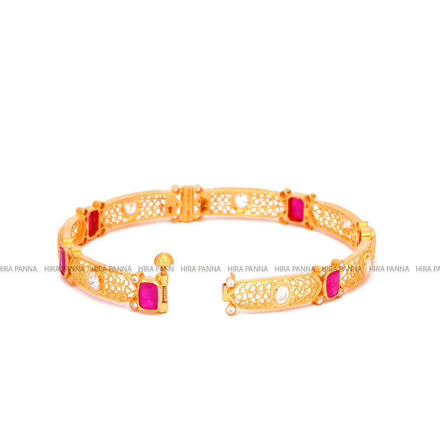 Ruby Broad Bangles