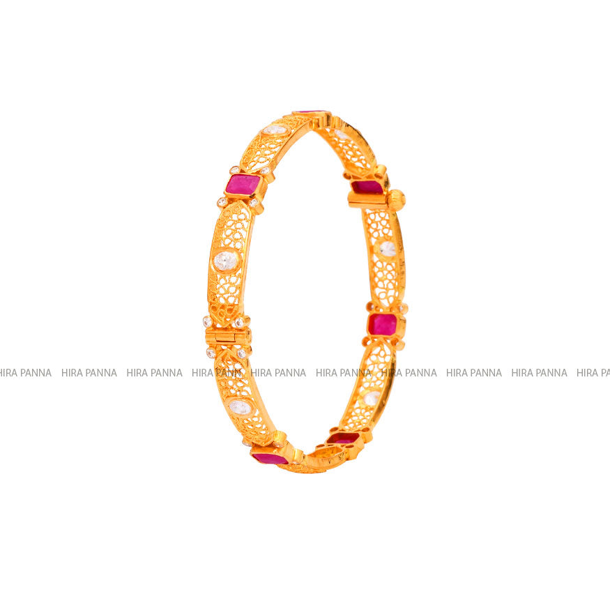 Ruby Broad Bangles