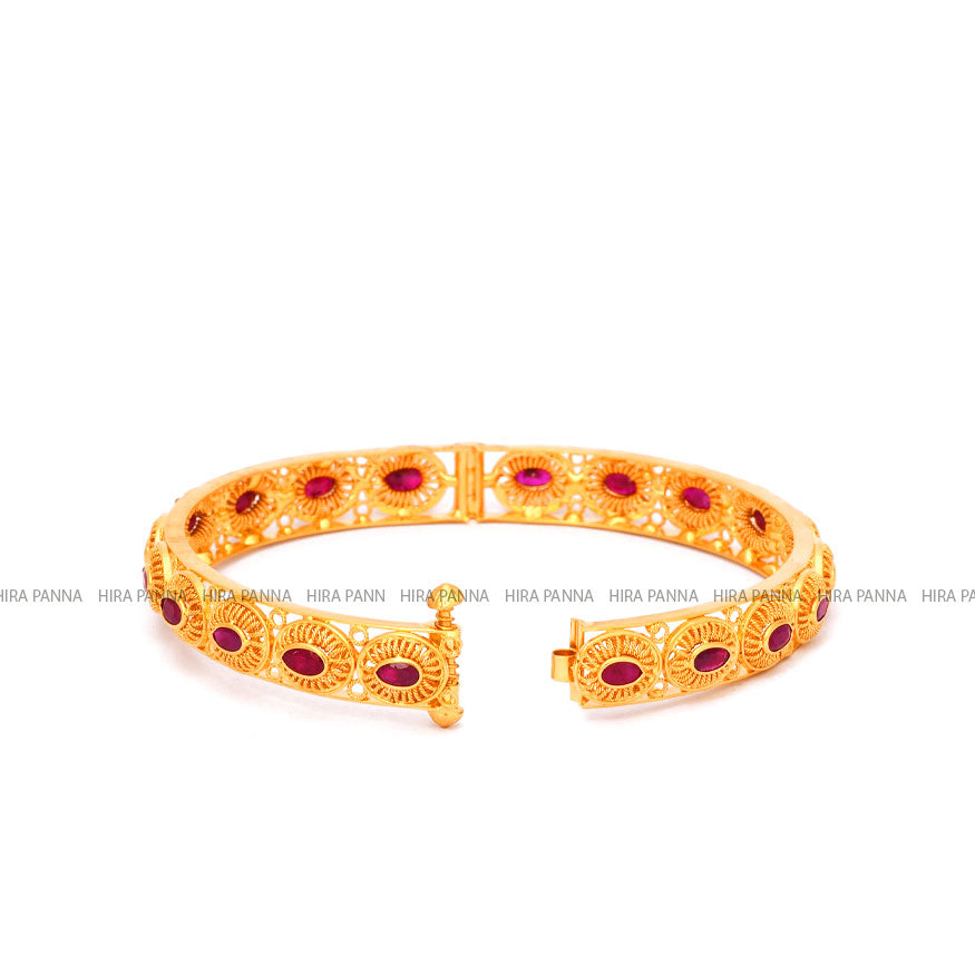 Ruby Broad Bangles