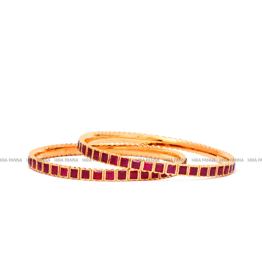 Fancy Ruby Stone Bangles