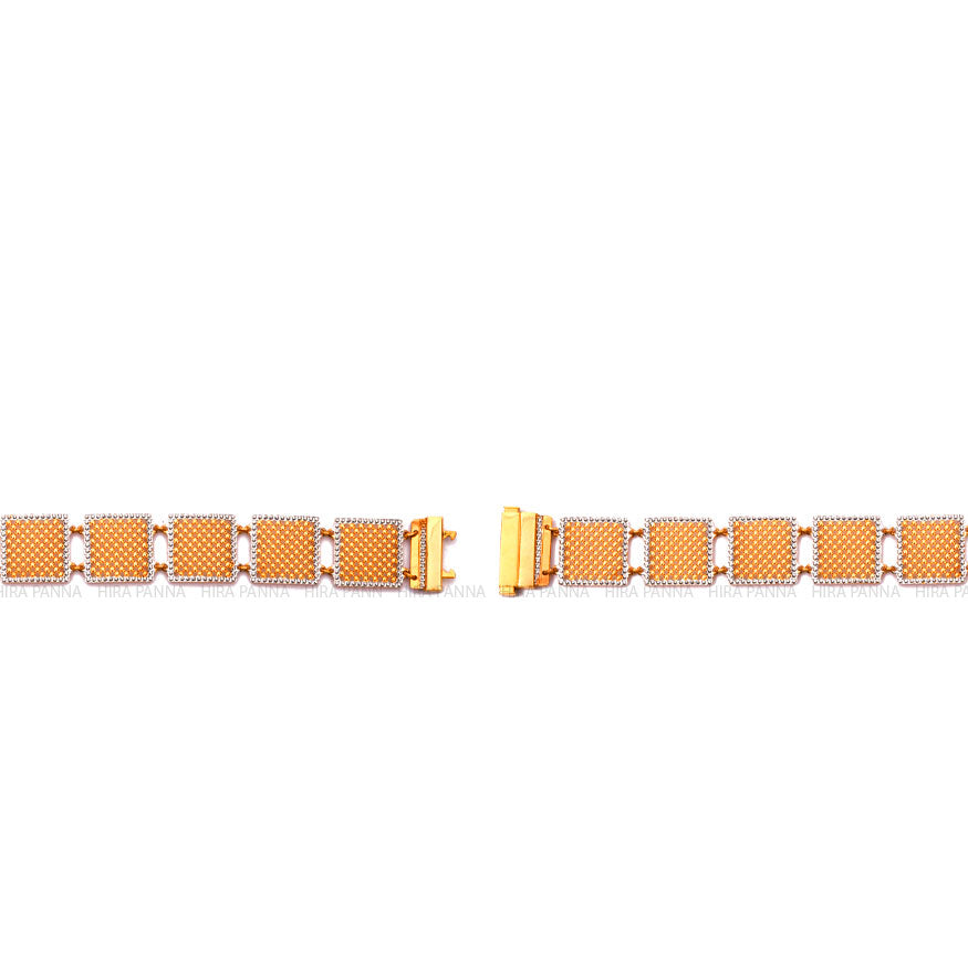 Fancy Dual Tone Bracelet