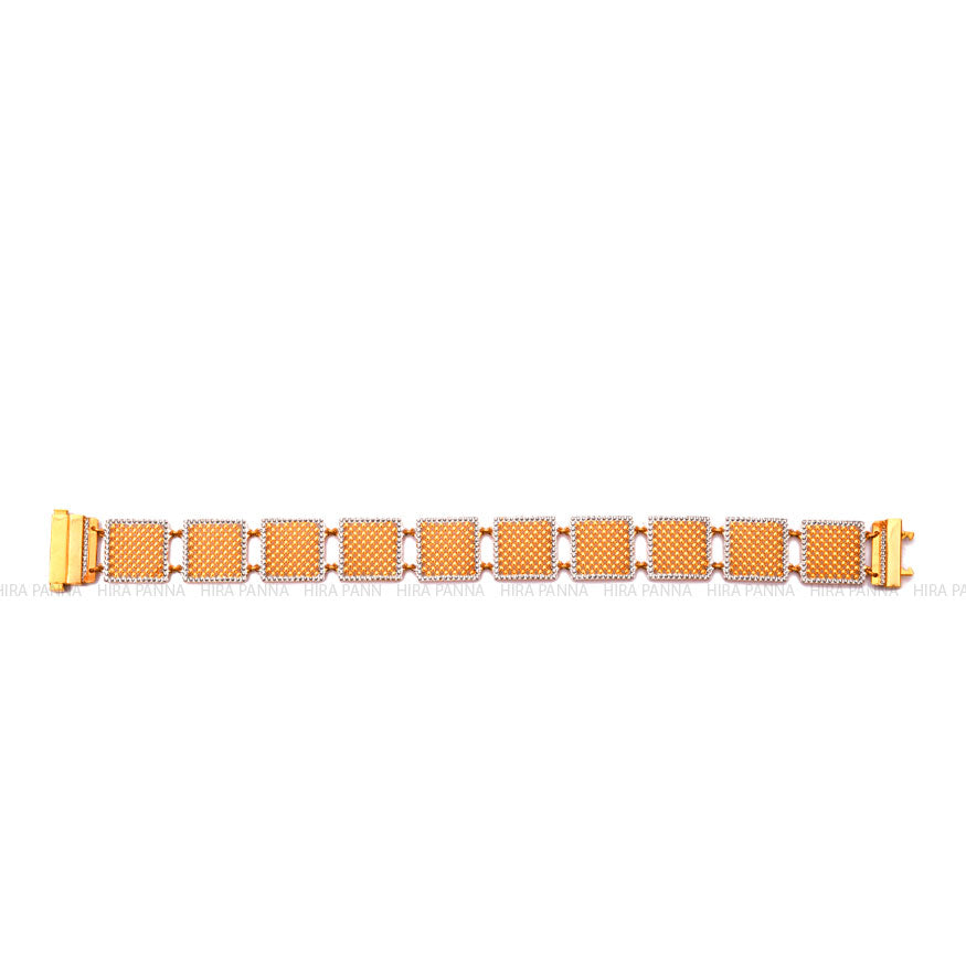 Fancy Dual Tone Bracelet