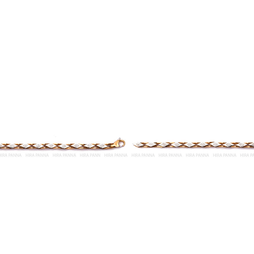 Dual Tone Rose Gold & Platinum Finish Bracelet