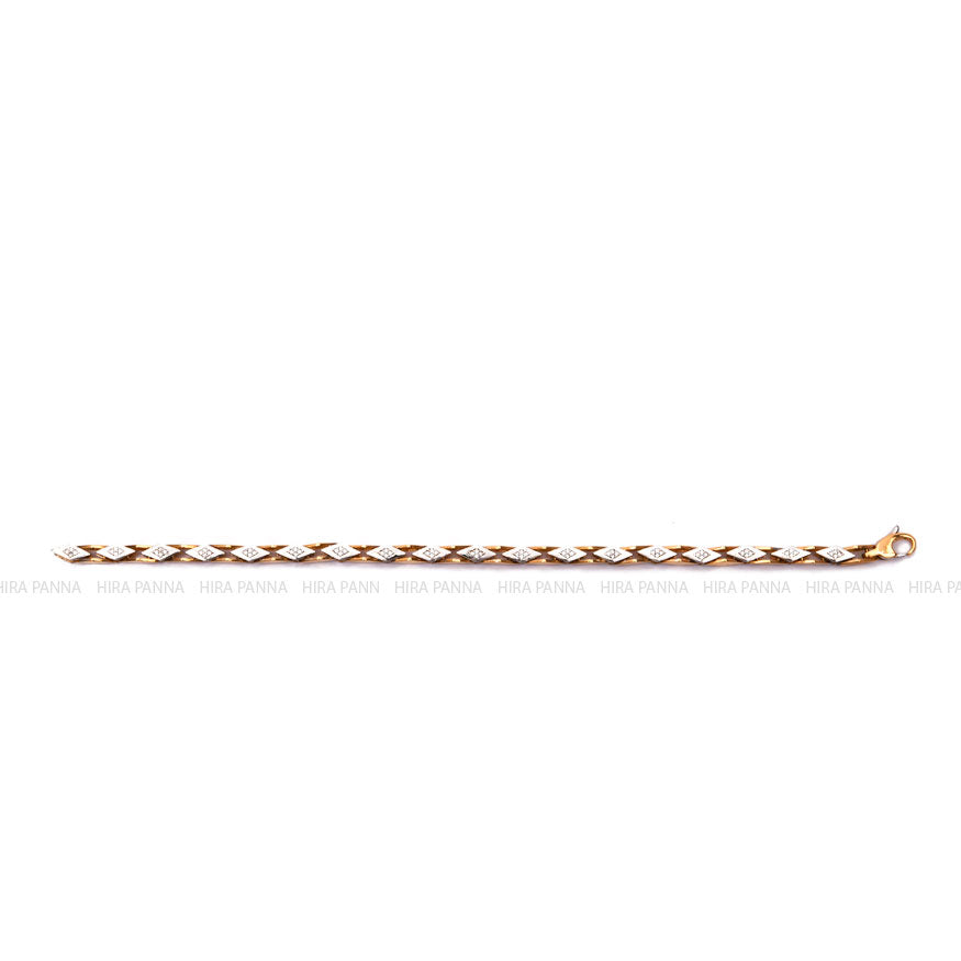 Dual Tone Rose Gold & Platinum Finish Bracelet