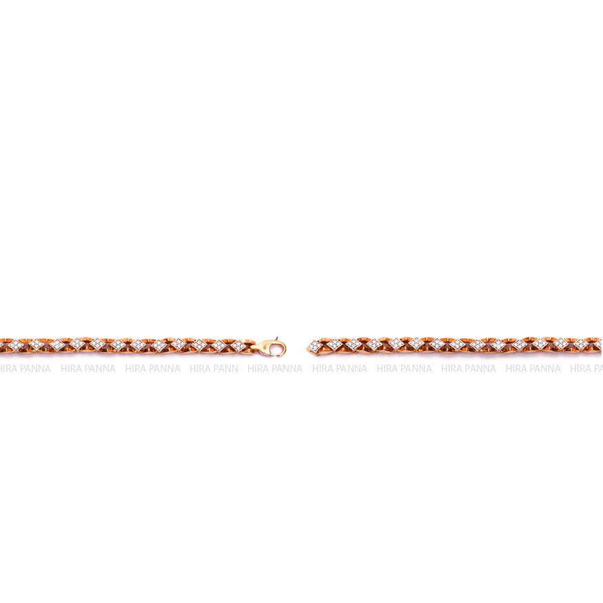 Dual Tone Rose Gold & Platinum Finish Bracelet