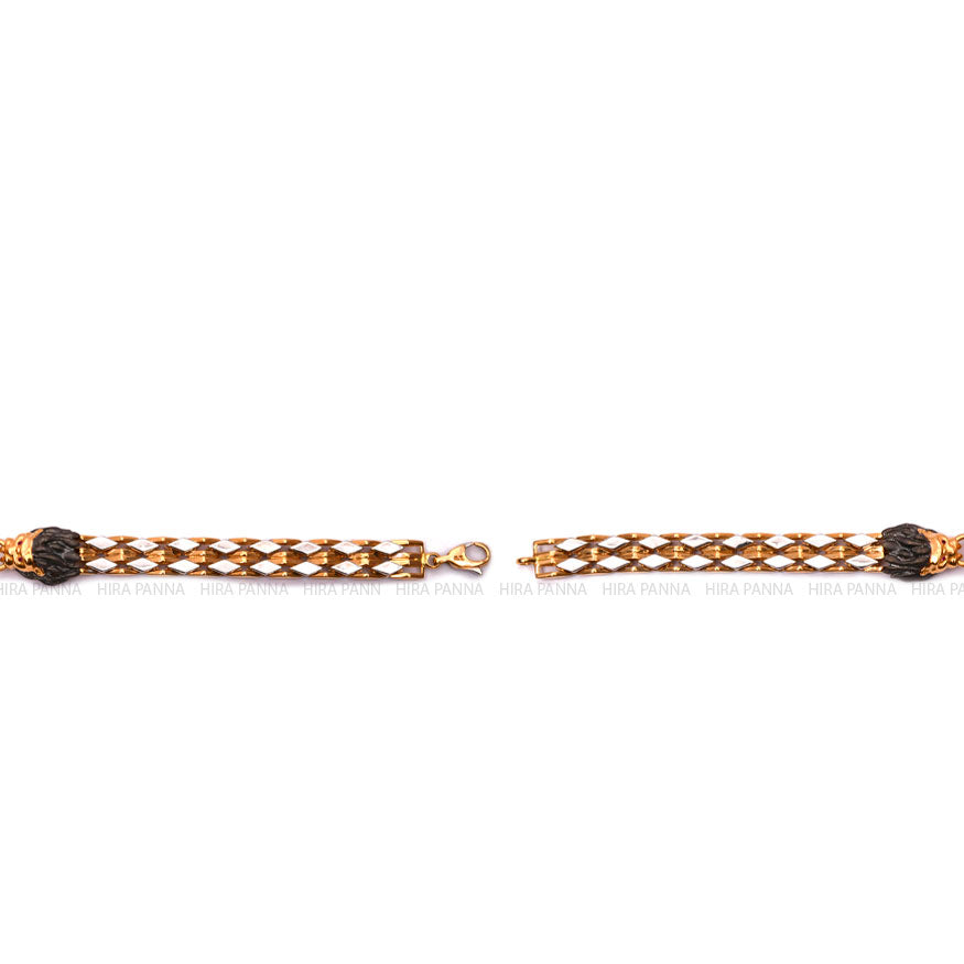 Dual Tone Rose Gold & Platinum Finish Bracelet