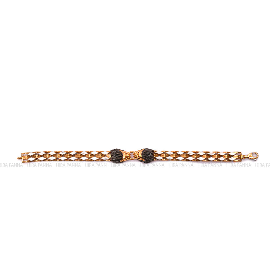 Dual Tone Rose Gold & Platinum Finish Bracelet