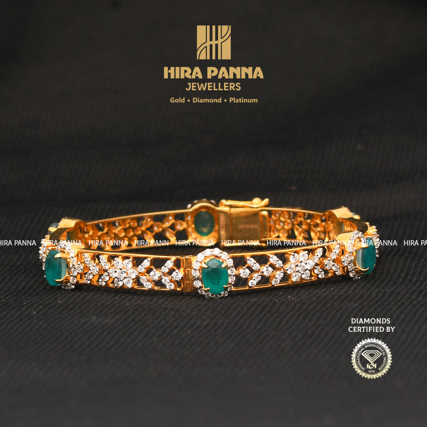 Fancy Emerald Diamond Bangles