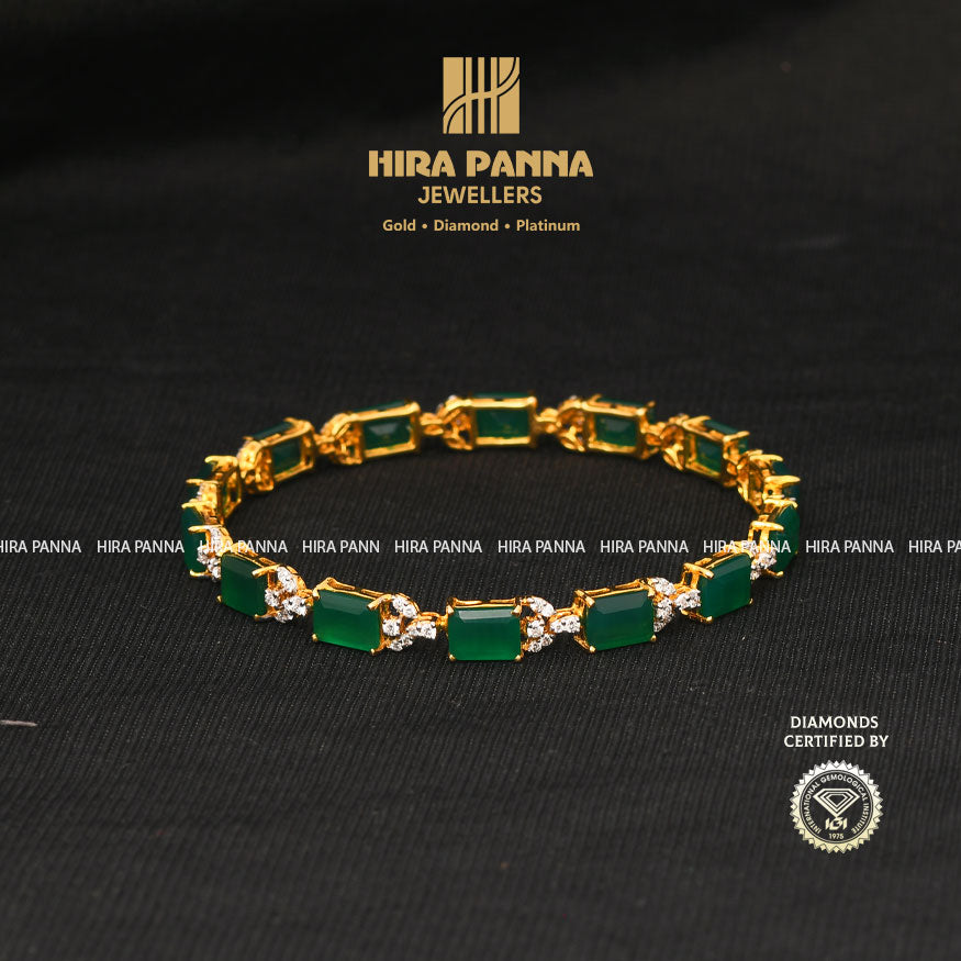 Fancy Emerald Diamond Bangles