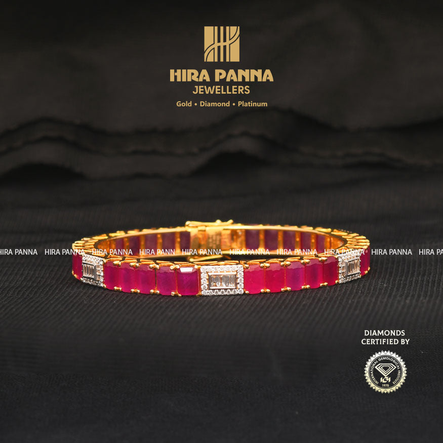 Ruby Diamond Bangles