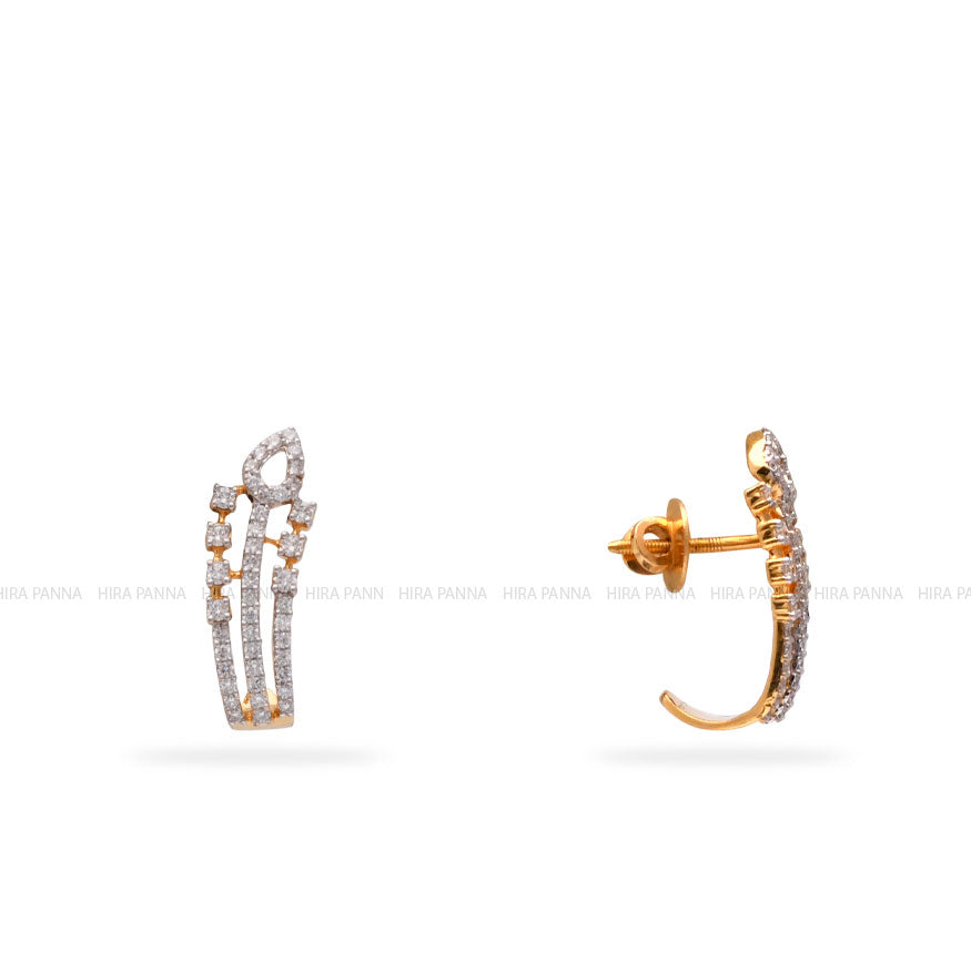 Diamond Bali Earrings