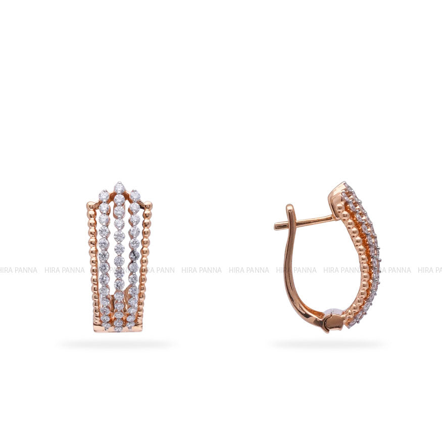 Diamond Bali Earrings