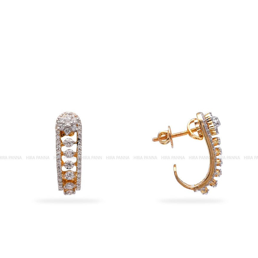 Diamond Bali Earrings