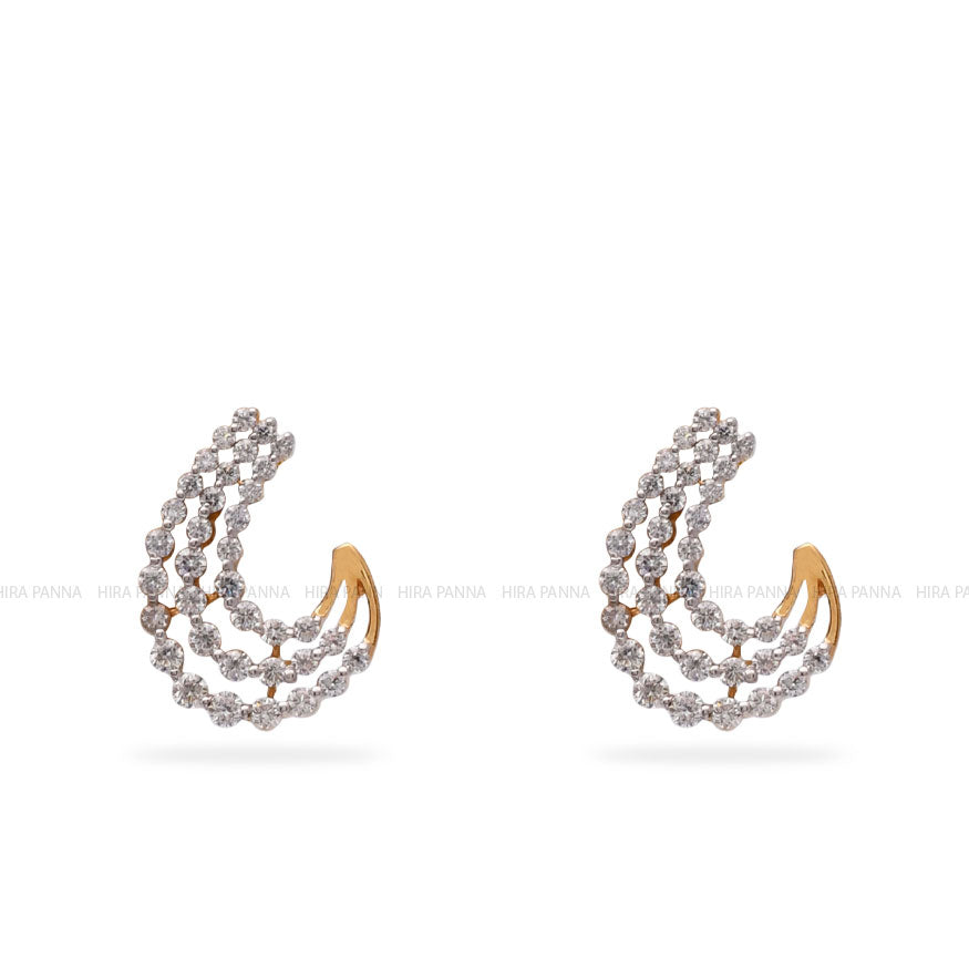 Diamond Bali Earrings