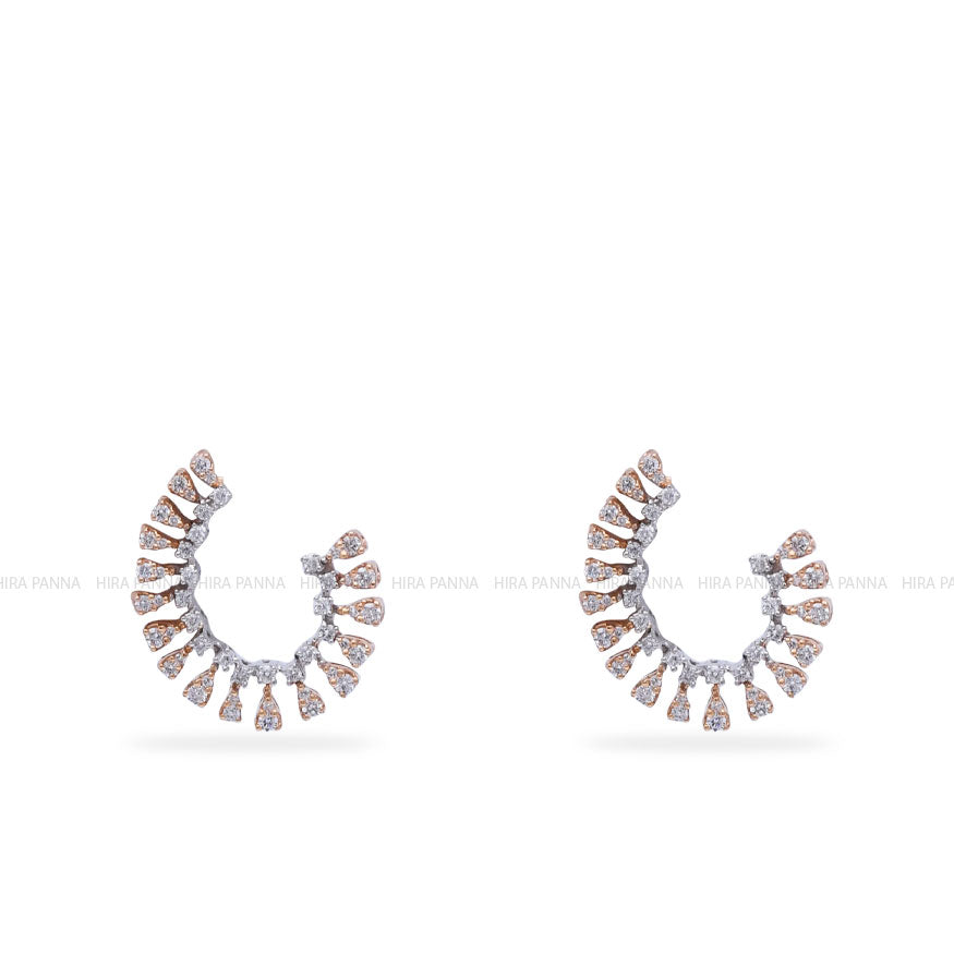 Diamond Bali Earrings