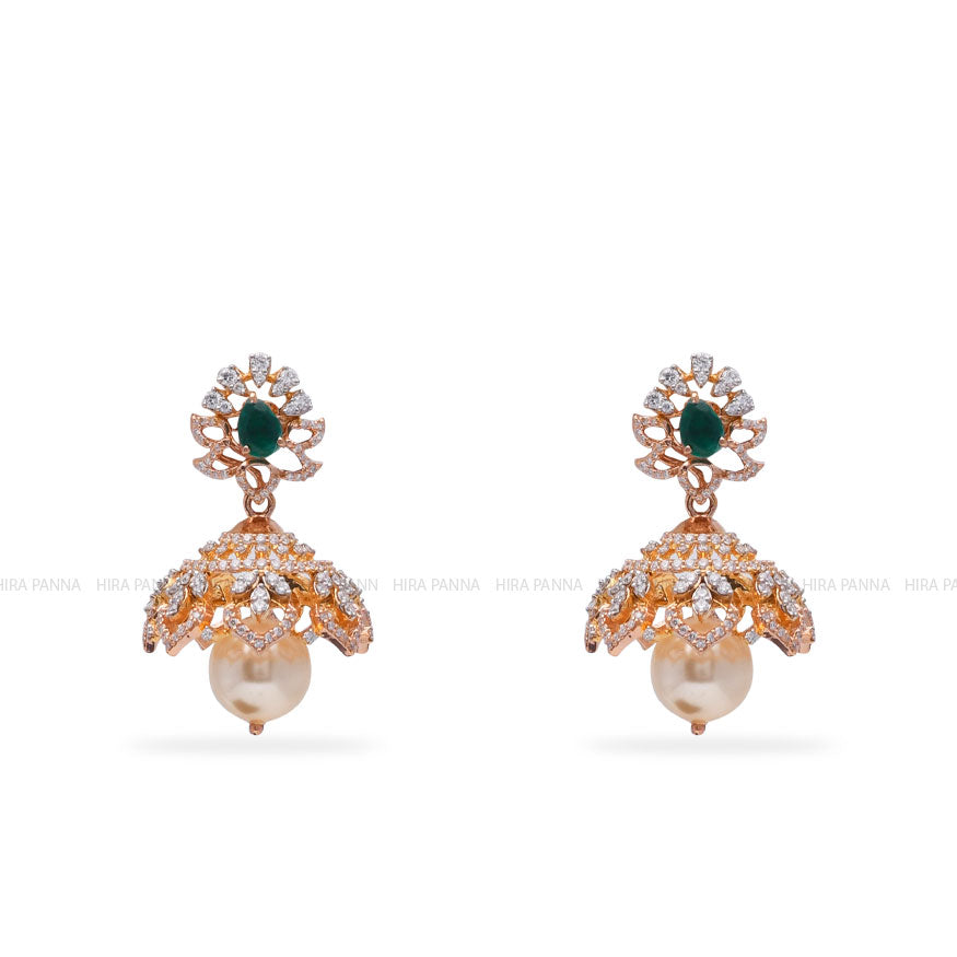 Diamond Jhumka Earrings