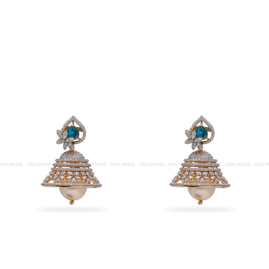 Diamond Jhumka Earrings